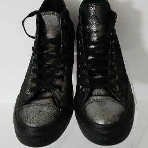 Converse Black Glitter High Top Casual Shoes Size 6